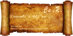 Csermák Róza névjegykártya
